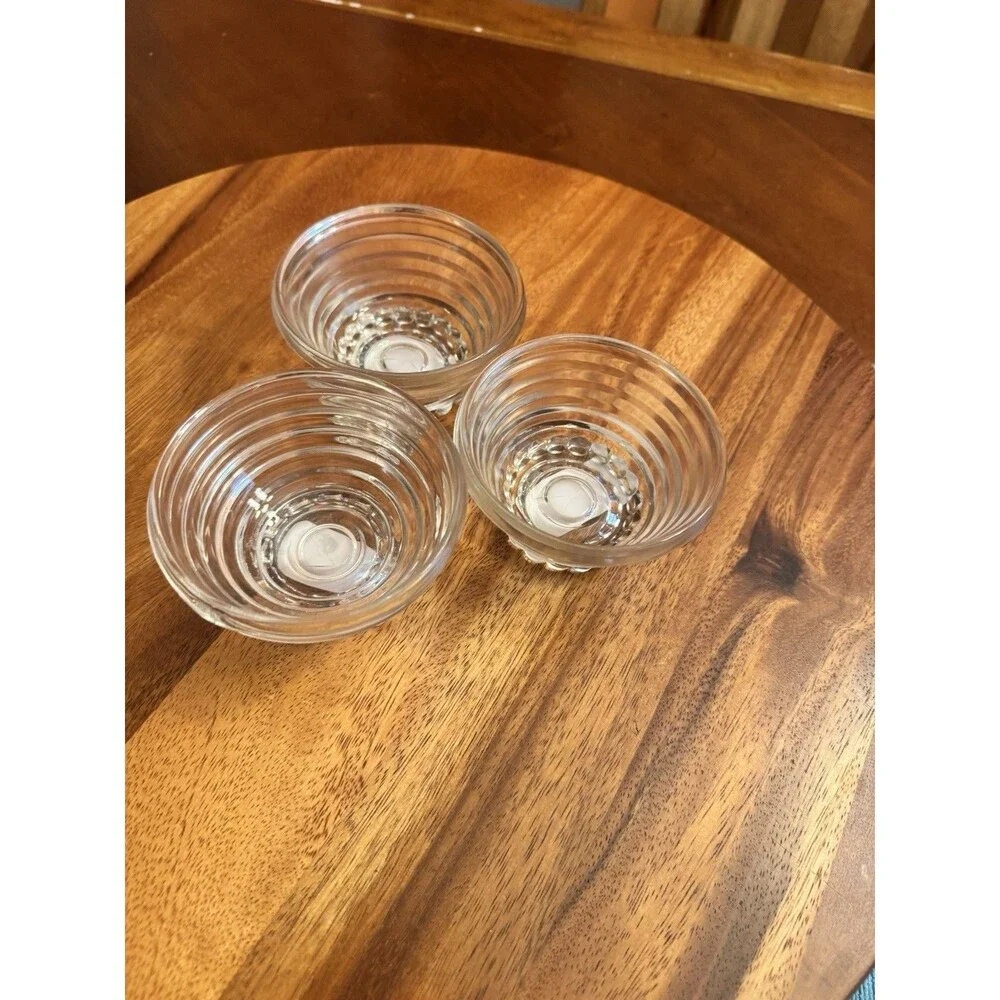 Champagne/Tall Sherbet Manhattan Clear by Anchor Hocking a set of 3